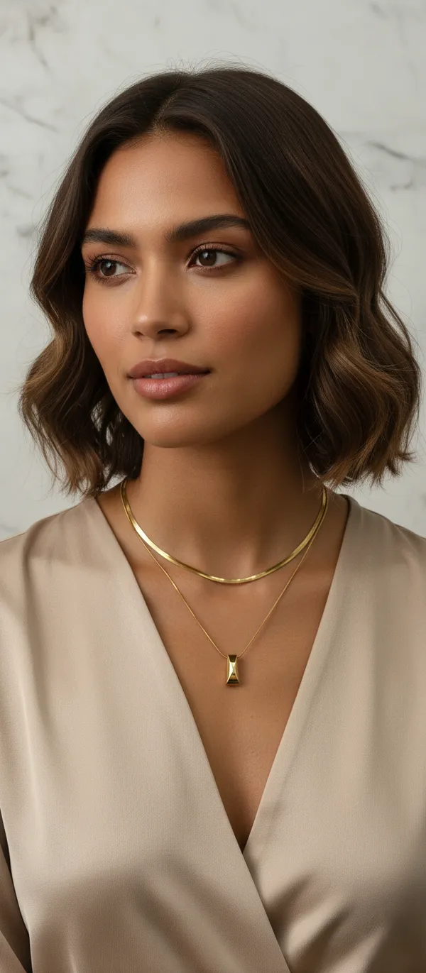 Ziwels_Women’s_18K_Gold-Plated_Pyramid_Pendant_Necklace_–_Dual_Layer,_Waterproof,_Anti-Tarnish_Jewellery