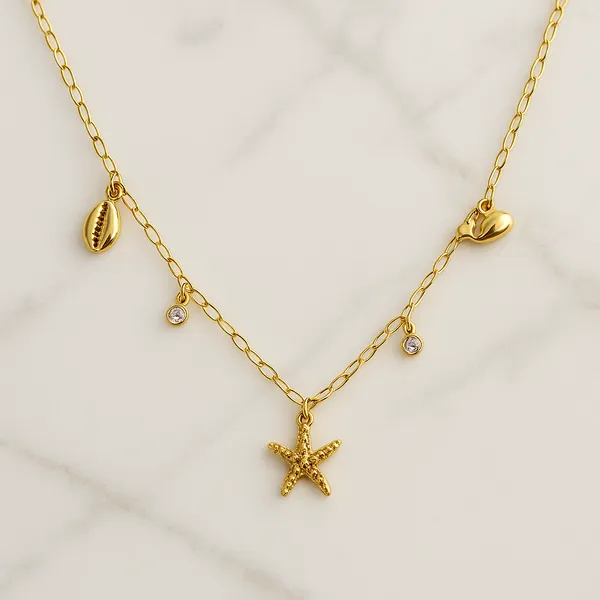 18K_Gold_Plated_Stainless_Steel_Ocean_Charm_Starfish_Necklace_|_Anti-Tarnish,_Waterproof_&_Hypoallergenic