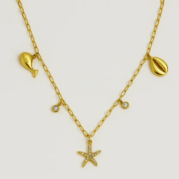 18K_Gold_Plated_Stainless_Steel_Ocean_Charm_Starfish_Necklace_|_Anti-Tarnish,_Waterproof_&_Hypoallergenic