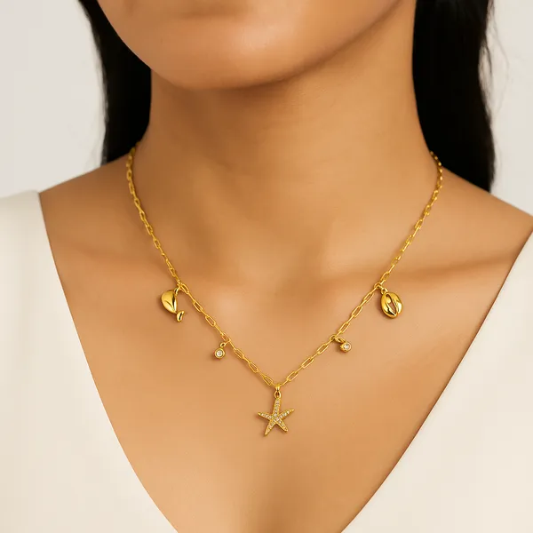 18K_Gold_Plated_Stainless_Steel_Ocean_Charm_Starfish_Necklace_|_Anti-Tarnish,_Waterproof_&_Hypoallergenic