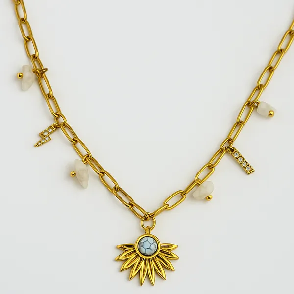 18K_Gold_Plated_Stainless_Steel_Sunburst_Pendant_Charm_Necklace_|_Anti-Tarnish,_Waterproof_&_Hypoallergenic