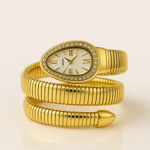 Gold-Plated_Wrap_Watch_Bracelet_Elegant_Coil_Design,_Anti-Tarnish_&_Waterproof_Jewellery_Timepiece