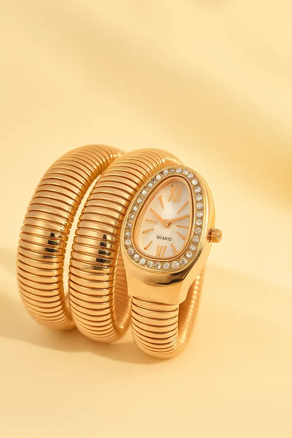Ziwels_Rose_Gold_Serpent_Coil_Watch_for_Women_–_Mother-of-Pearl_Dial,_Crystal_Bezel,_18K_Rose_Gold_Plated,_Anti-Tarnish_&_Waterproof