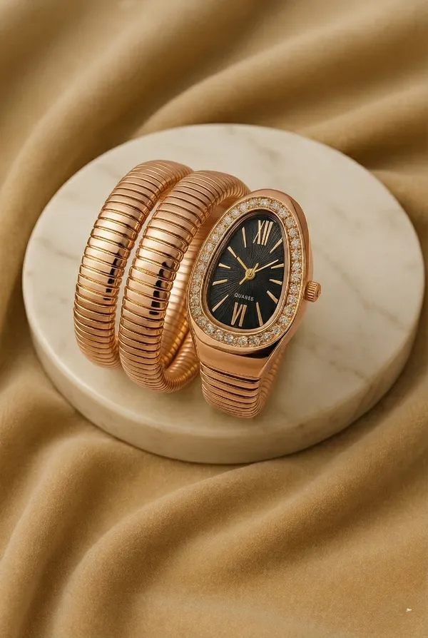 Ziwels_Rose_Gold_Snake_Style_Watch_for_Women_|_Luxury_Bracelet_Quartz_Watch