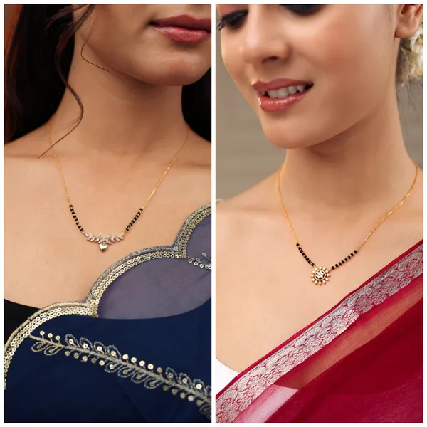 Charvi_and_Samaira_–_Gold_Plated_Mangalsutra_Necklace_for_Women,_Pack_of_2