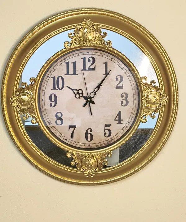 Gold_Fiber_Plain_Wall_Clock_(25_In._Dia)