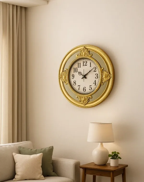 Gold_Fiber_Plain_Wall_Clock_(25_In._Dia)