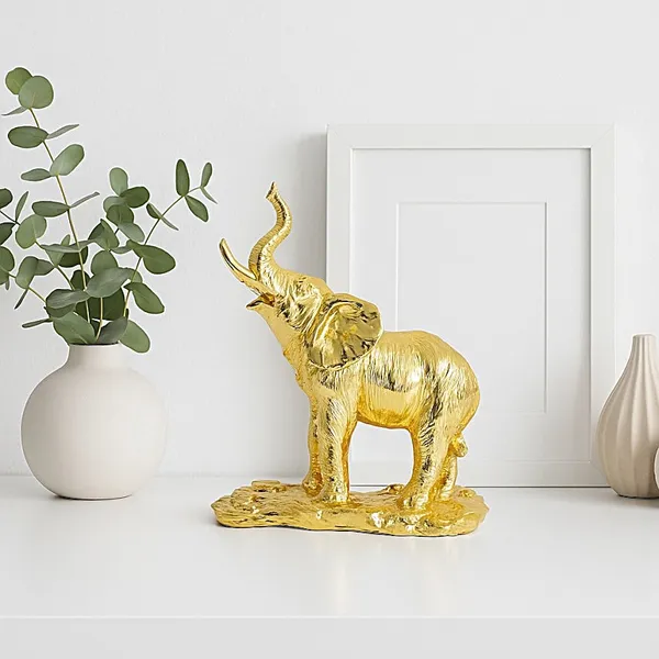 Gold_Resin_Decorative_Elephant_Statue_(H_20_X_W_16_In)