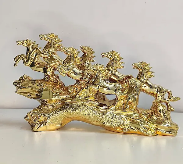 Gold_Resin_Decorative_7_Horses_Statue_(W_23_X_H_13_In)