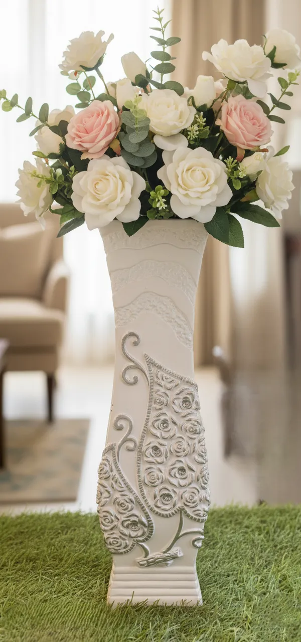 White_Ceramic_Premium_Vase_For_Home_Decor_(H_24_X_W_6_In)