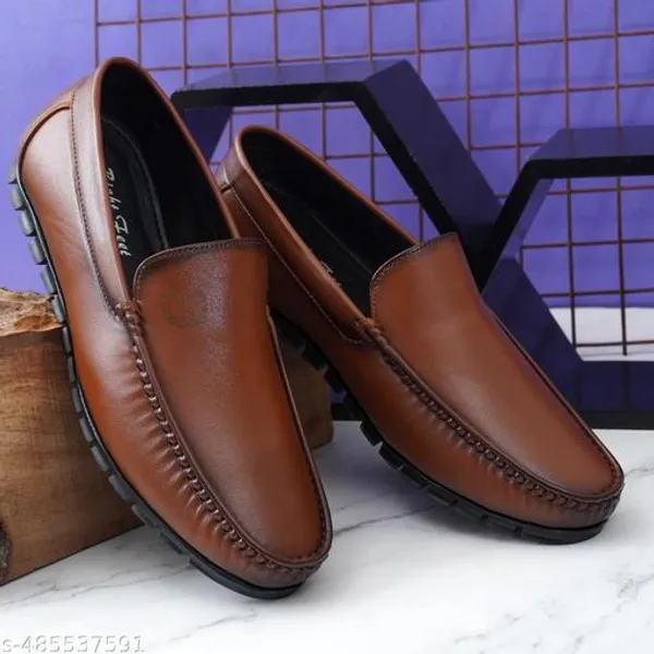 Tan_Synthetic_Leather_Slip_On_Loafer_|_For_Mens