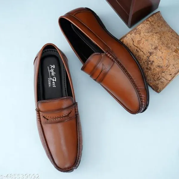 Tan_Synthetic_Leather_Slip_On_Loafer_|_For_Mens