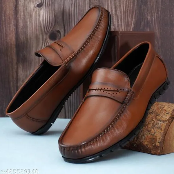 Tan_Synthetic_Leather_Slip_On_Loafer_|_For_Mens