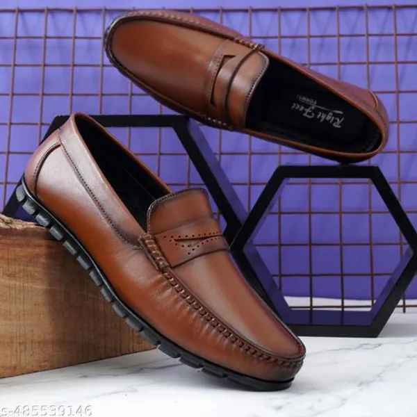 Tan_Synthetic_Leather_Slip_On_Loafer_|_For_Mens