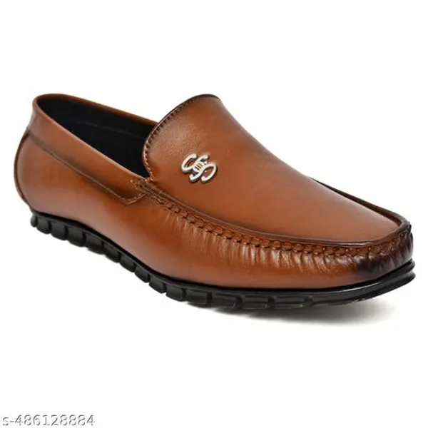 Tan_Synthetic_Leather_Slip_On_Loafer_|_For_Mens