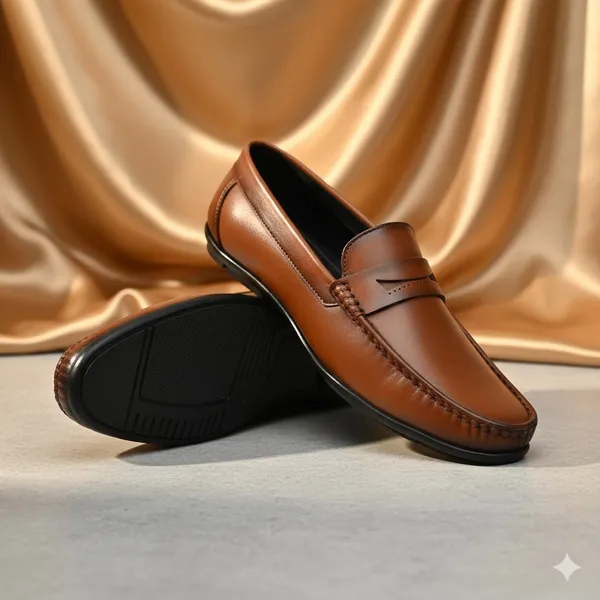 Tan_Synthetic_Leather_Slip_On_Loafer_|_For_Mens