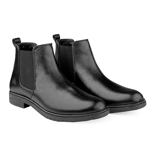 Black_Leather_Chelsea_Boots_for_Men_|_Trendy_Slip-On_Ankle_Boots_|_Comfortable_&_Durable_Daily_Wear