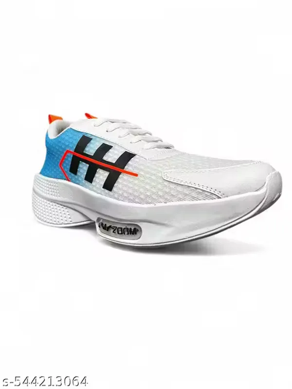 White_Faux_Leather_Lace_Up_Sneakers_|_For_Mens