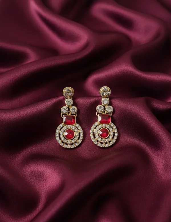 Red_Crystal_shine_necklace_designer_set_For_Women