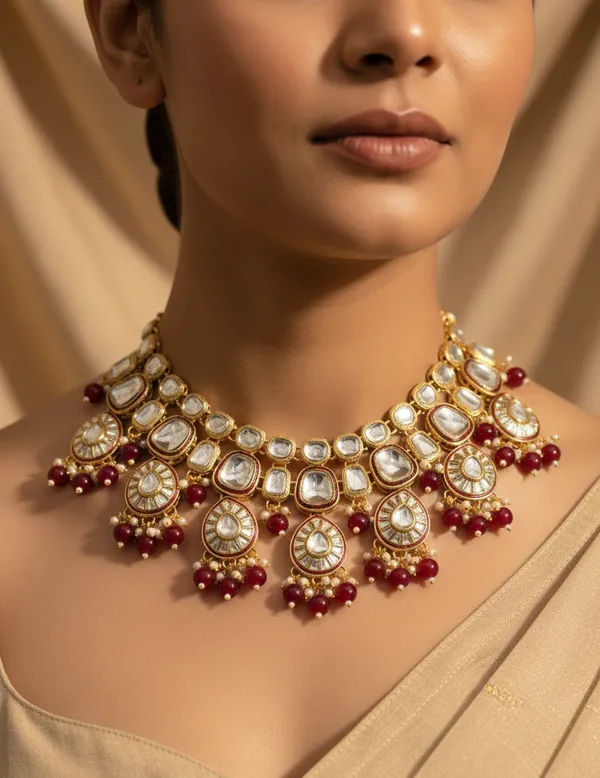 Maroon_KUNDAN_POLKI_NECKLACE_SET_For_Women