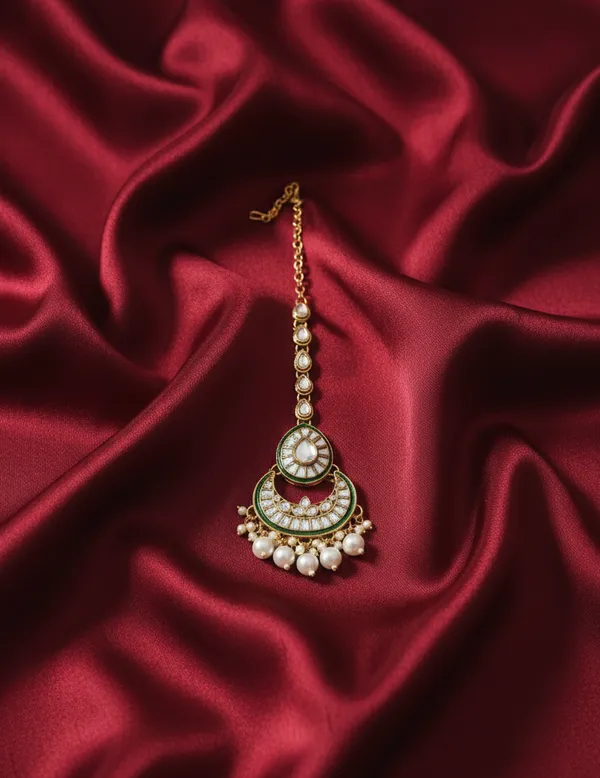 White_&_Green_KUNDAN_POLKI_NECKLACE_SET_For_Women