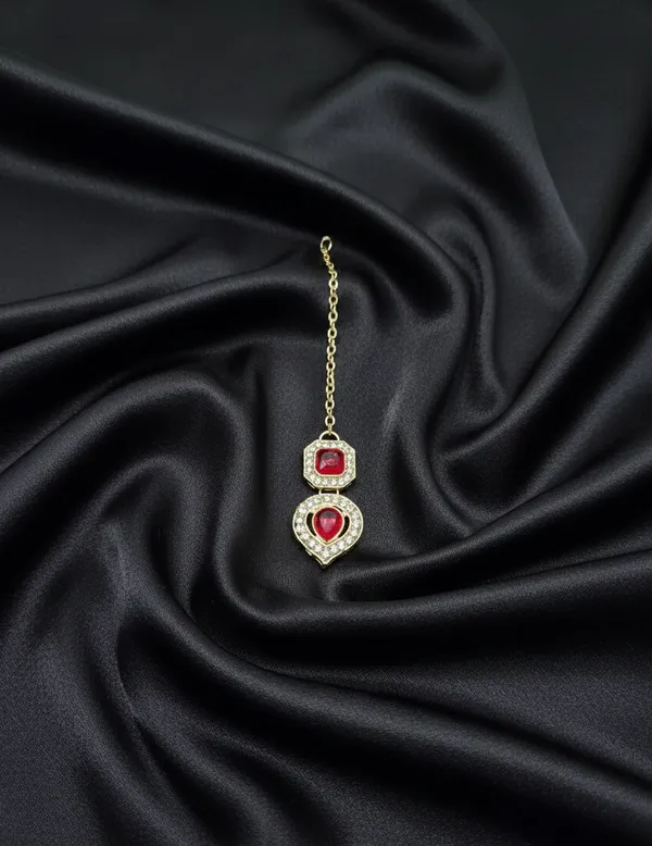 Red_necklace_ruby_red_square_stone_For_Women