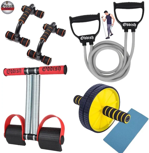 Black_And_Red_12_Inch_Tummy_Trimmer_And_Pushup_Bar_Toning_Tube_With_Abdominal_Wheel_For_Men_And_Women