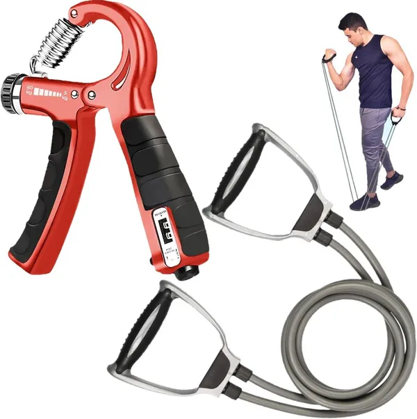 Grey_And_Red_Counter_Hand_Gripper_5_To_60_Kg_And_Resistance_Toning_Tube_Combo_Grip_Fitness_For_Men_And_Women