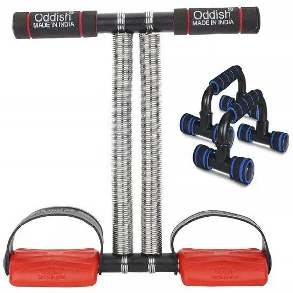 Blue_And_Black_And_Red_Double_Spring_Tummy_Trimmer_With_Push_Up_Bar_Home_Gym_For_Men_And_Women