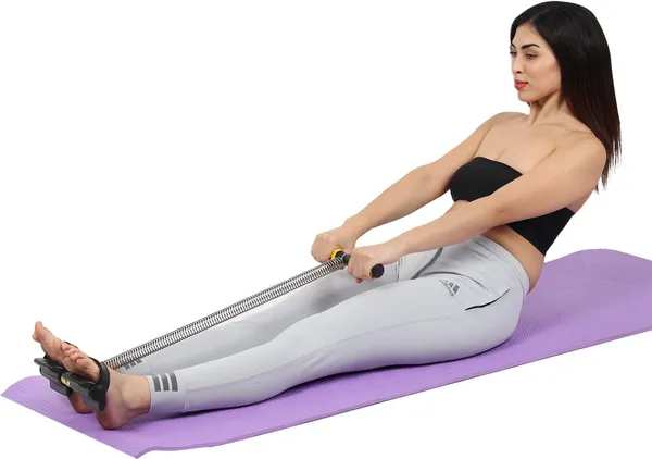 Black_And_Silver_Double_Spring_Tummy_Trimmer_With_Sweat_Belts_Home_Gym_For_Men_And_Women