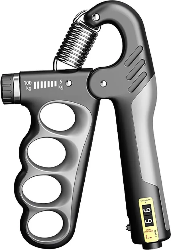 Black_And_Red_R_Shape_5_Kg_To_100_Adjustable_Spring_Counter_Hand_Grip_Fitness_For_Men_And_Women