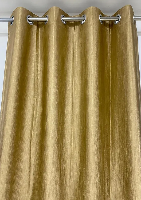 Beige_Royal_Silky_Polyester_Grommet_Door_Curtain_2_Piece