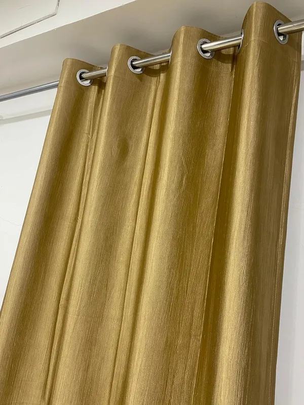 Beige_Royal_Silky_Polyester_Grommet_Door_Curtain_2_Piece