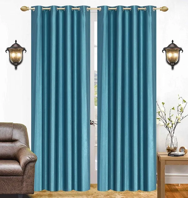 Aqua_Royal_Silky_Polyester_Grommet_Door_Curtain