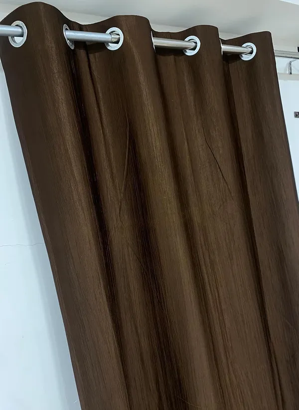 Brown_Royal_Silky_Polyester_Grommet_Door_Curtain_2_Piece_(Door)