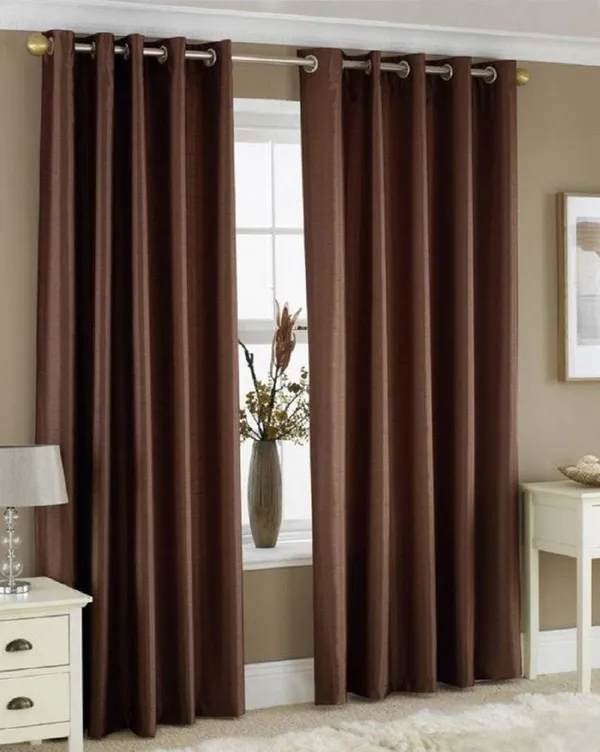 Brown_Royal_Silky_Polyester_Grommet__Curtain_2_Piece_(_Window(5Feet))