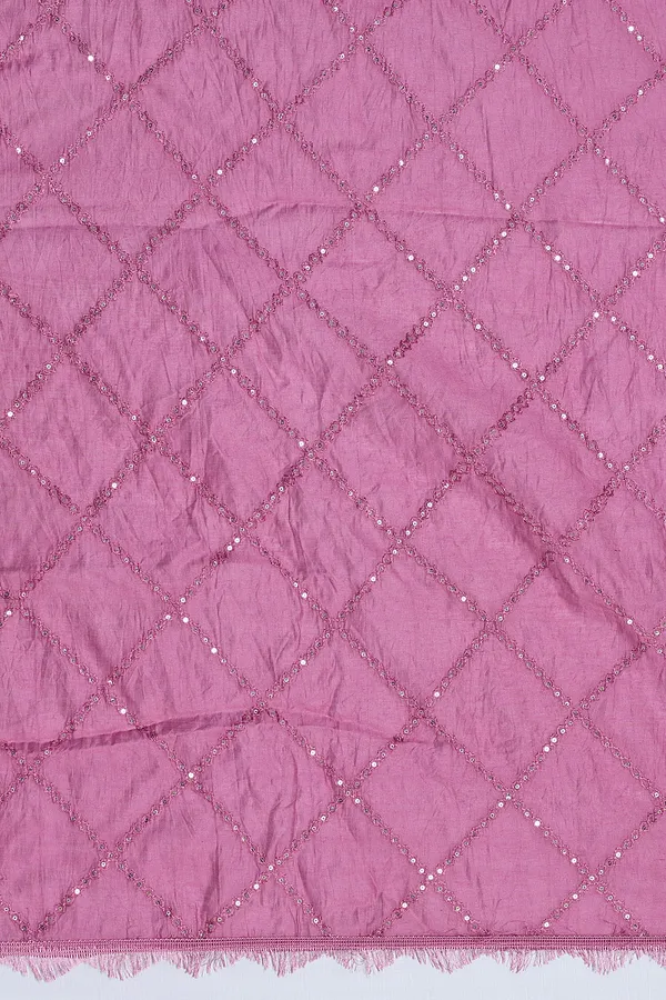 Peach_Pink_Chanderi_Box_Sequin_Festive_Dupatta_For_Women