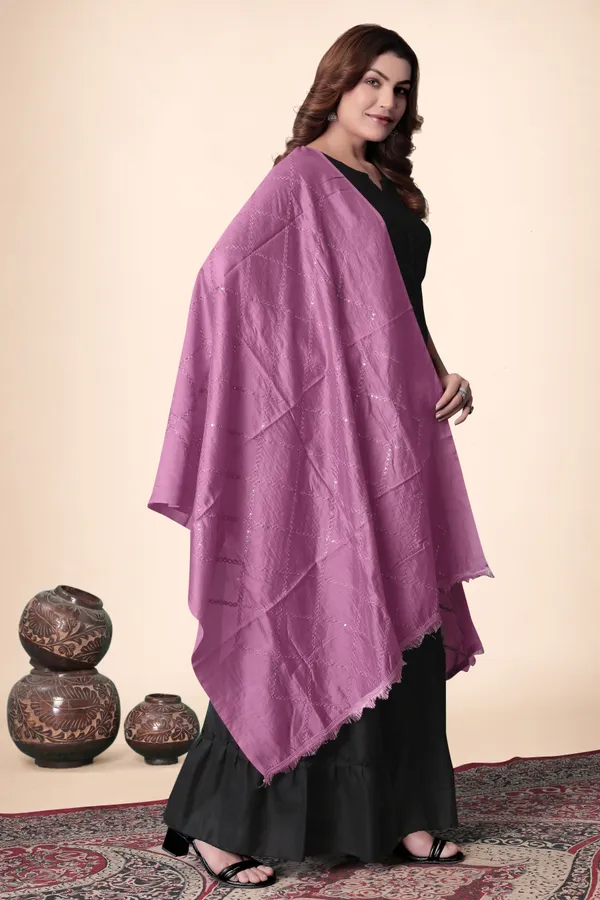 Peach_Pink_Chanderi_Box_Sequin_Festive_Dupatta_For_Women