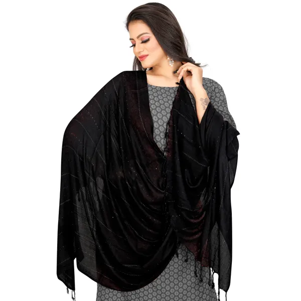Black_Airflow_Light_Daily_Scarf_For_Women