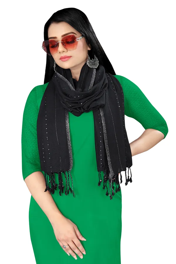 Black_Airflow_Light_Daily_Scarf_For_Women