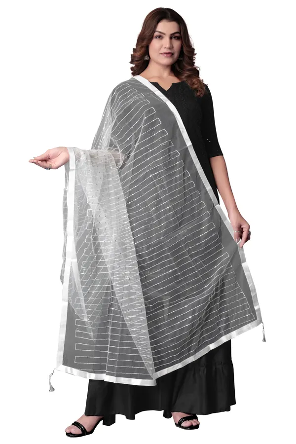 White_Classic_Grace_Lightweight_Dupatta_For_Women
