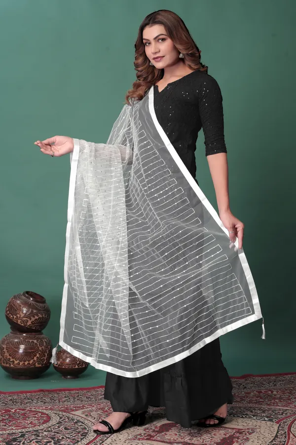 White_Classic_Grace_Lightweight_Dupatta_For_Women