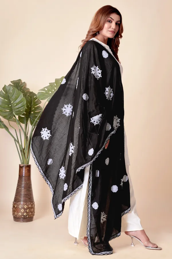 Black_Loom_Style_Cotton_Dupatta_For_Women