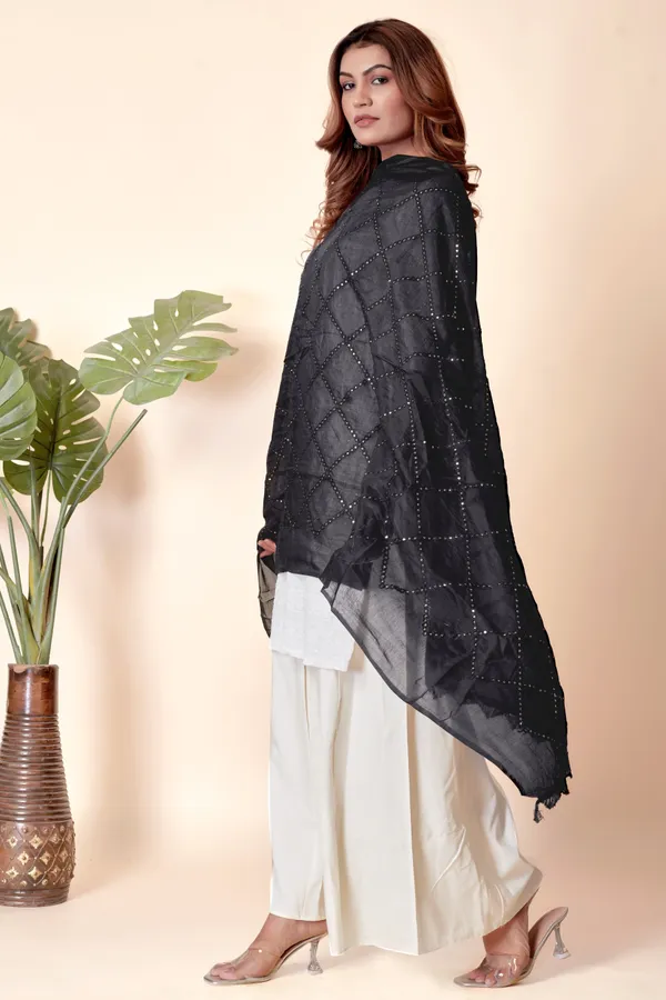 Black_Chanderi_Box_Sequin_Festive_Dupatta_For_Women
