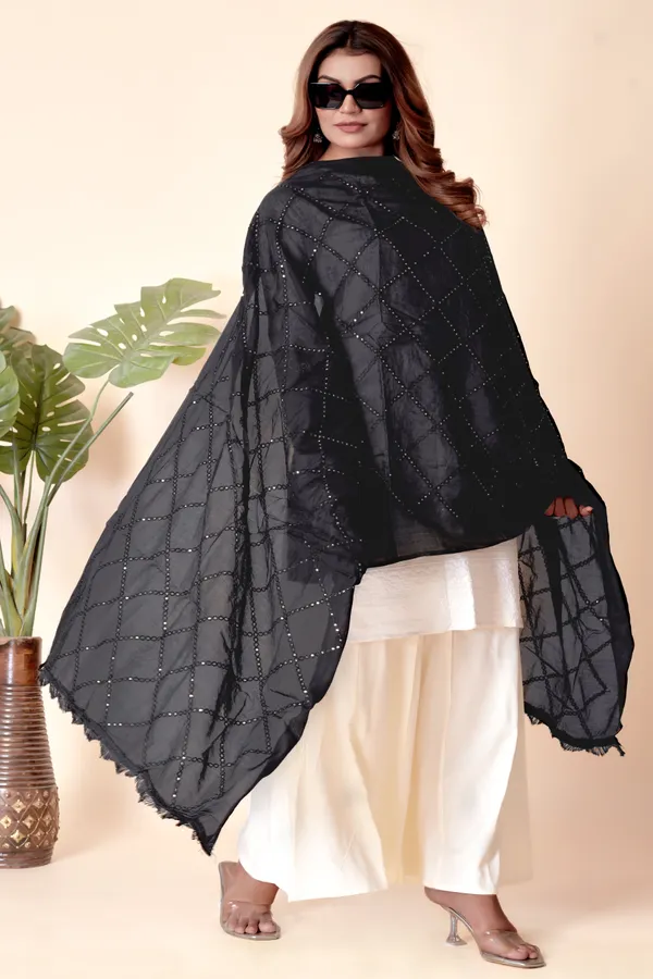 Black_Chanderi_Box_Sequin_Festive_Dupatta_For_Women