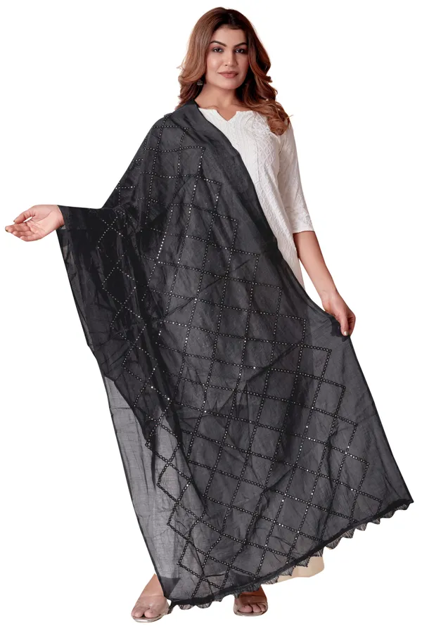 Black_Chanderi_Box_Sequin_Festive_Dupatta_For_Women