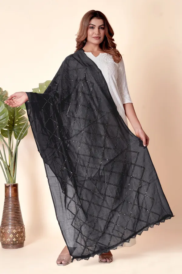 Black_Chanderi_Box_Sequin_Festive_Dupatta_For_Women