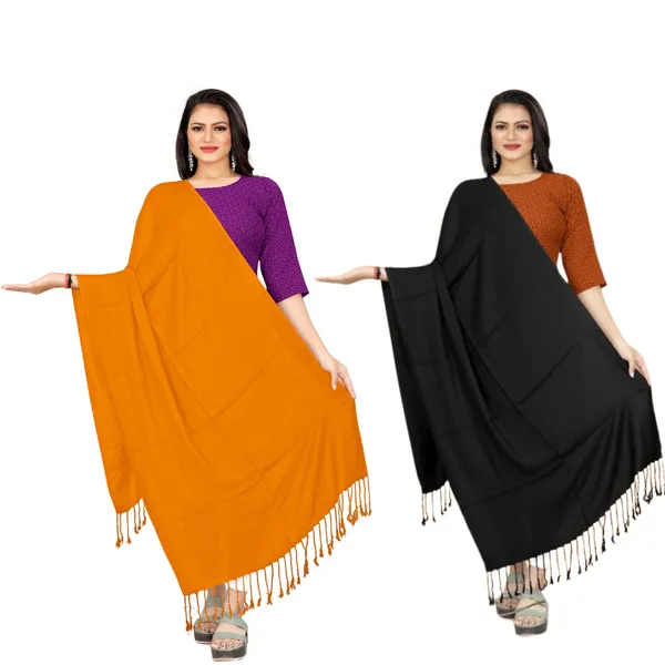 Yellow_&_Black_Velvet_Touch_Classic_Stole_For_Women_(Pack_Of_2)