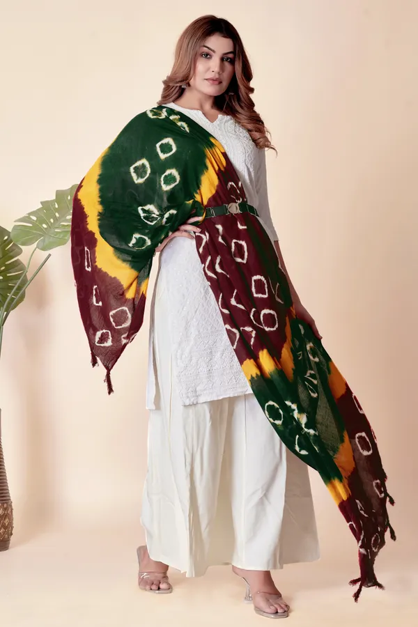 Maroon_&_Yellow_&_Green_Everyday_Comfort_Cotton_Dupatta_For_Women