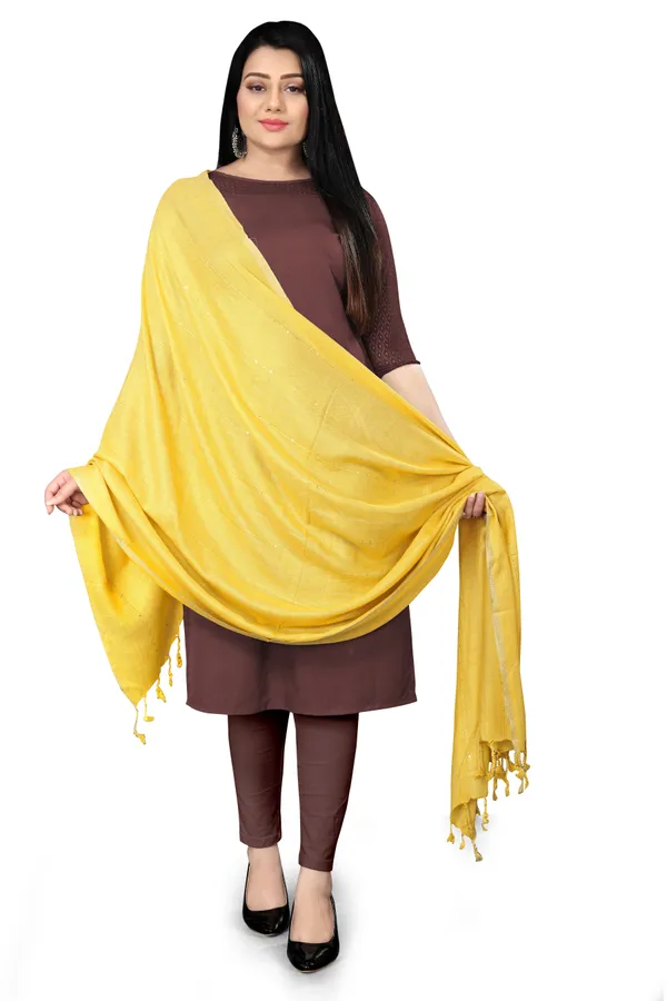 Yellow_Airflow_Light_Daily_Scarf_For_Women